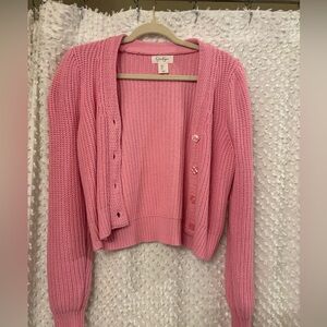 Pink cardigan